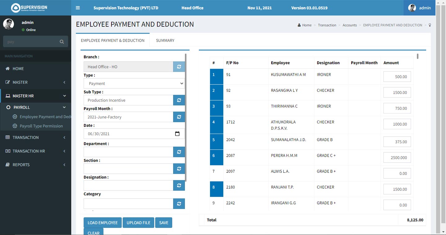 payroll system